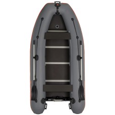 Надувная лодка Колибри КМ-330ДСЛ (Kolibri KM-330DSL) моторная килевая фанерный пайол, тёмно-серая