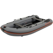 Надувная лодка Колибри КМ-330ДСЛ (Kolibri KM-330DSL) моторная килевая фанерный пайол, тёмно-серая
