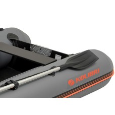 Надувная лодка Колибри КМ-330ДСЛ (Kolibri KM-330DSL) моторная килевая фанерный пайол, тёмно-серая