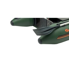 Надувная лодка Колибри КМ-245Д Профи (Kolibri KM-245D) моторная килевая слань-книжка, зелёная