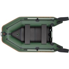 Надувная лодка Колибри КМ-245Д Профи (Kolibri KM-245D) моторная килевая слань-книжка, зелёная