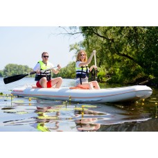 Надувное каноэ Колибри КМ-390С (Kolibri KM-390C) без настила, зелёное