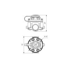 Замок и монтажная площадка FASTEN для установки на трубу 22, 25 мм, черно-серая (FMr125)