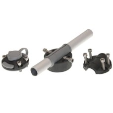 Замок и монтажная площадка FASTEN для установки на трубу 22, 25 мм, черно-серая (FMr125)