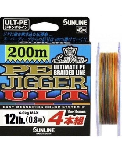 Шнур Sunline PE JIGGER ULT 200m (multicolor)165mm 16lb/7.7kg (16581034)