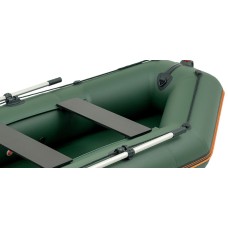 Надувная лодка Колибри КМ-260 (Kolibri KM-260) моторная Air-Deck, зелёная