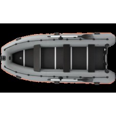 Надувная лодка Колибри КМ-400ДСЛ (Kolibri KM-400DSL) моторная килевая фанерный пайол, тёмно-серая