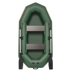 Надувная лодка Колибри К-250Т (Kolibri K-250T) гребная без настила, зелёная